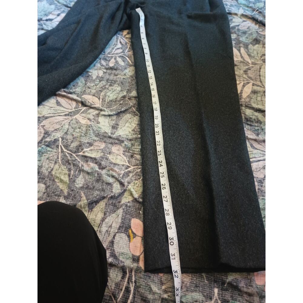Vtg Eddie Bauer Womens Academia Wool Trouser Pants 12 Gray High Waist Old Money - Picture 11 of 12
